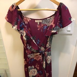 Floral wrap dress